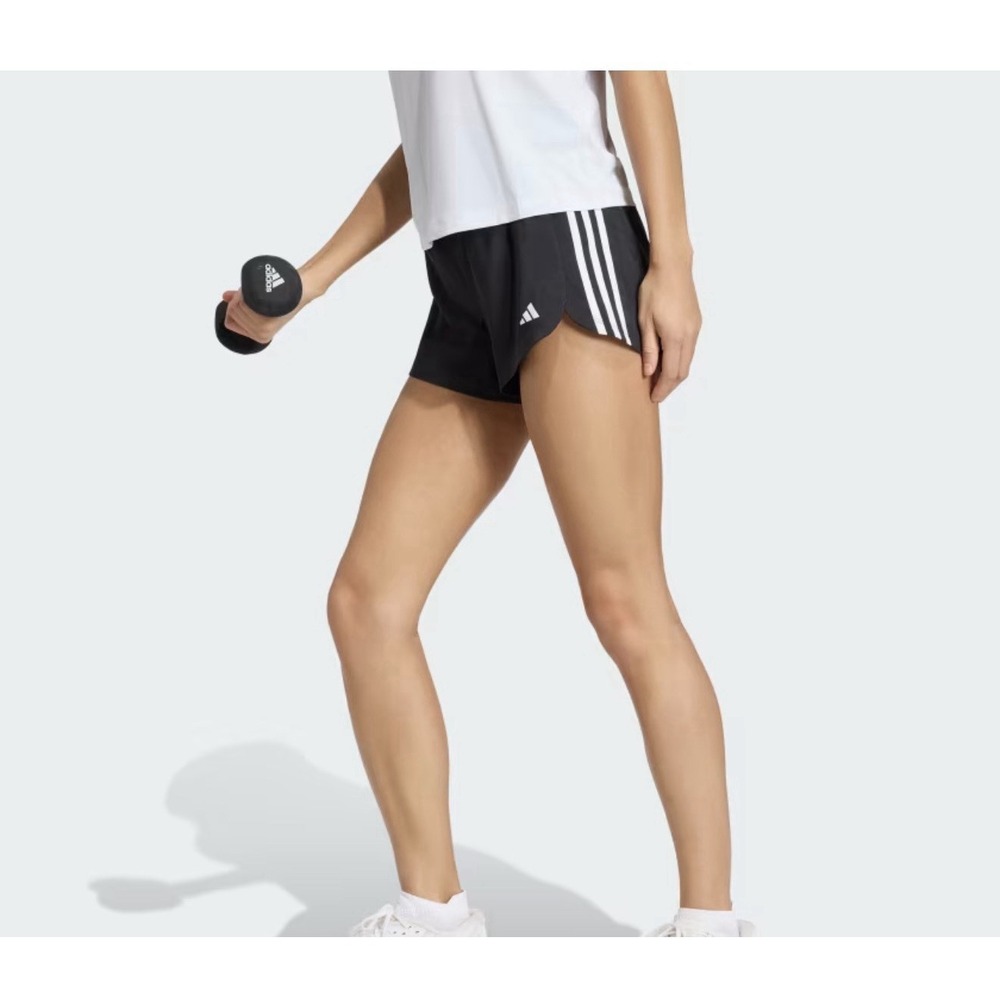 Adidas 3-Stripes High Rise Woven Training Shorts Women's 1X Black Plus Size NWT